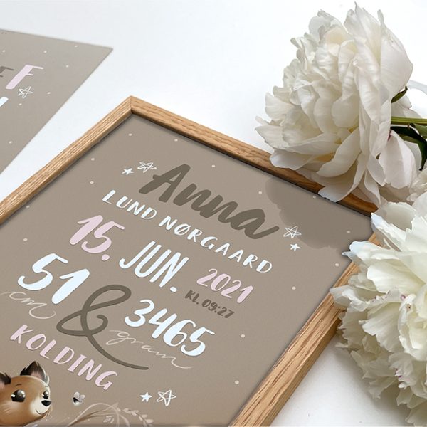 anmeldelse af PRIK & STREG aflangt billede fødselsplakat