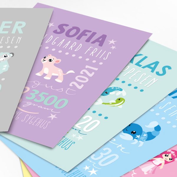 anmeldelse af PRIK & STREG aflangt billede fødselsplakater