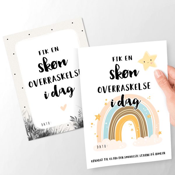 milepælskort til regnbuebaby print-selv