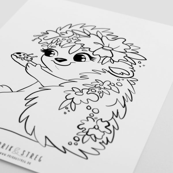 Pindsvin gratis downloads malebogsside PRIK og STREG