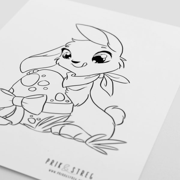 påskekanin malebogsside