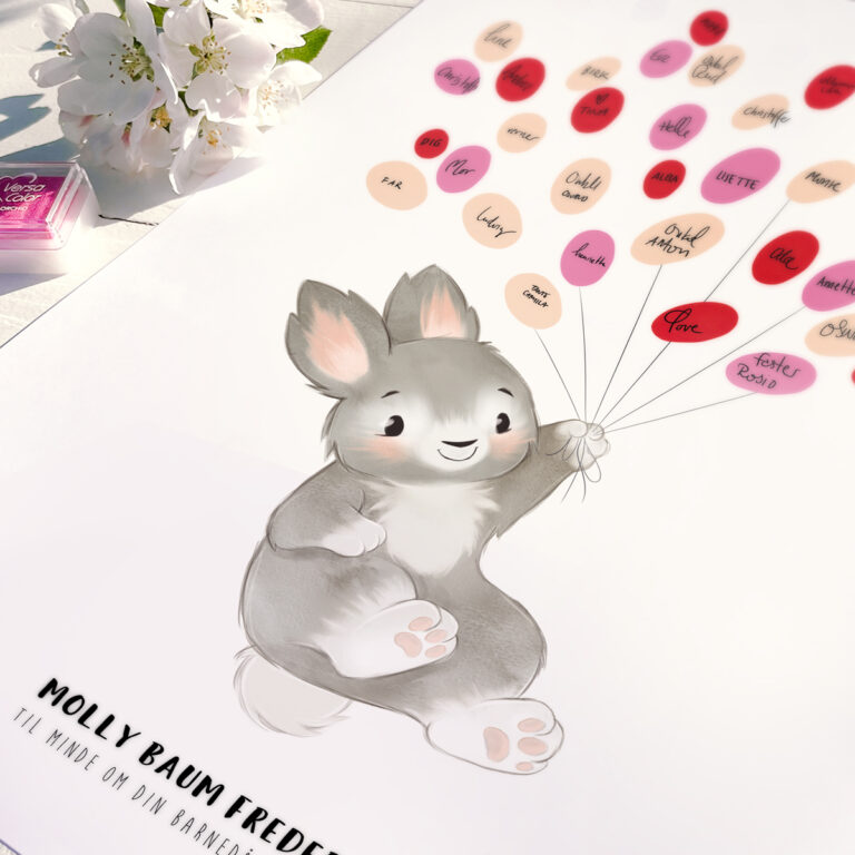 Fingerabdruckposter kaninchen