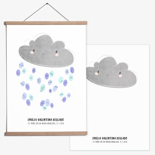 fingerabdruckposter wolke